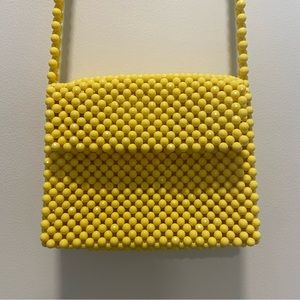 Gorgeous Hand Beaded Yellow Purse